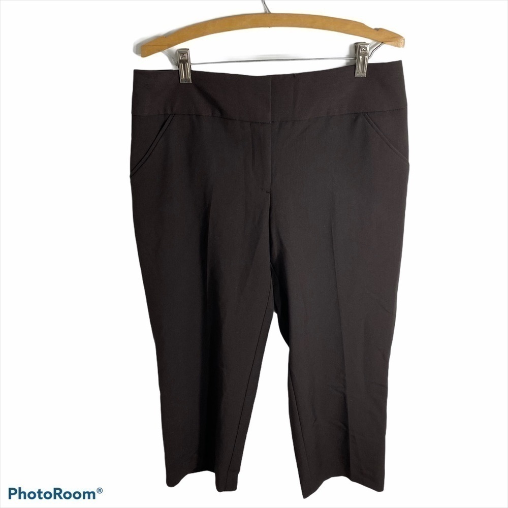 Nicole Miller Easy Capri Pants Brown NWT Sz 10